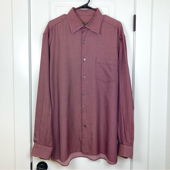 Ermenegildo Zegna Italy Long Sleeve Button Down Gingham Checkered Shirt XL - Picture 2 of 6